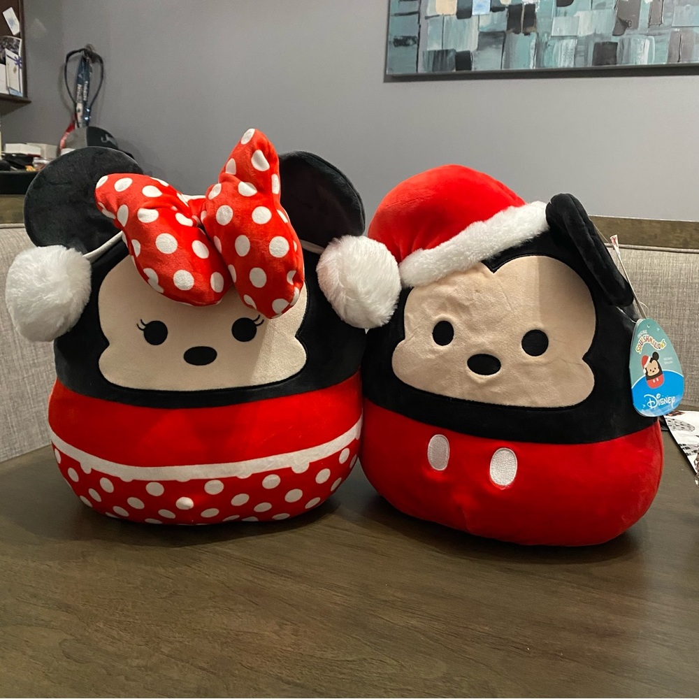 Disney Christmas Mickey & Minnie Squishmallow Set